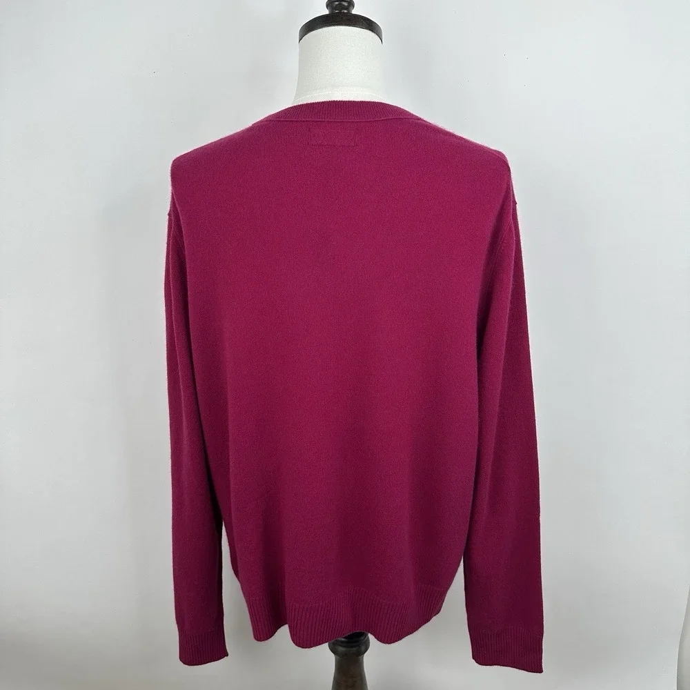NWT Banana‎ Republic Men's Cashmere Crew Neck Sweater XXL Camu Berry Soft